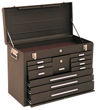 Journeyman 11-Drawer Chest - Model No.3611B Brown 18-7/8H x 12-1/8D x 26.75''W - Americas Tooling