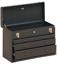 3-Drawer Apprentice Machinists' Chest - Model No.620 Brown 13.63H x 8.5D x 20.13''W - Americas Tooling