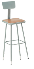 19 - 27" Adjustable Stool With Backrest - Americas Tooling