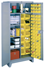 36 x 21 x 82'' (64 Bins Included) - Bin Storage Cabinet - Americas Tooling