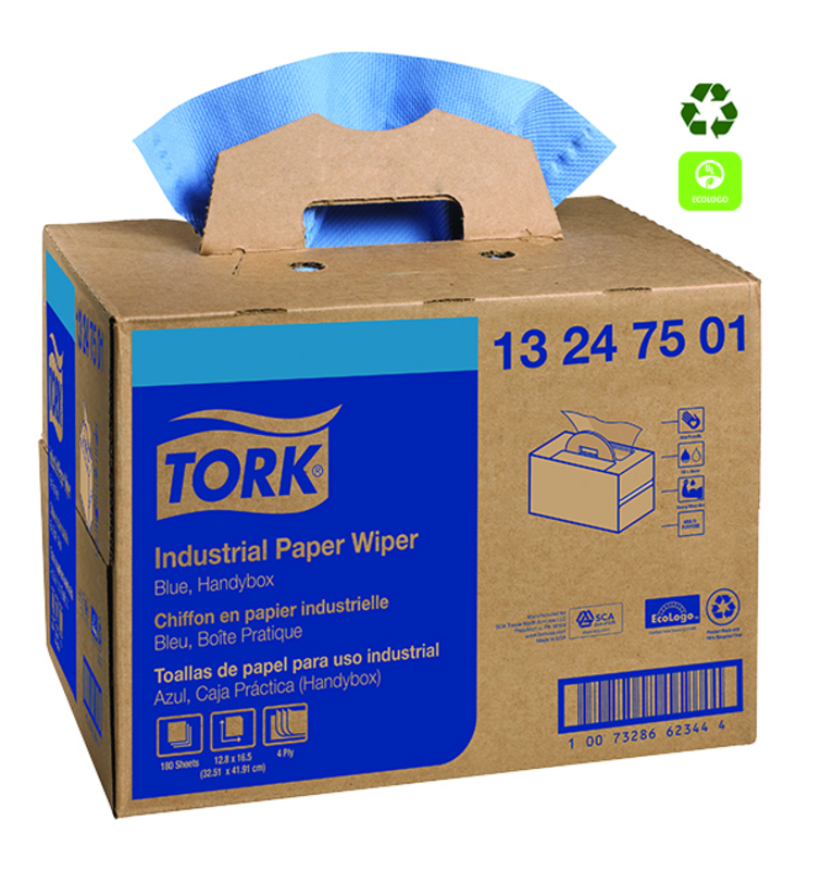 Industrial Paper 4 Ply Wipers - Blue - Handy Box - Americas Tooling