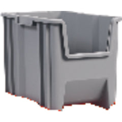 10″ × 17 1/2″ × 10 1/2″ - Gray Stak-N-Store Bin - Americas Tooling