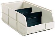 11 x 20-1/2 x 7'' - Beige Bin with 2 Dividers - Americas Tooling