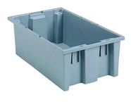 19-1/2 x 13-1/2 x 8'' - Gray Nest-Stack-Tote Box - Americas Tooling