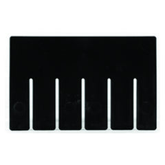 6-Pack - Black - Short Bin Dividers for use with Akro-Grid Container 33-105 - Americas Tooling