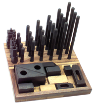 Machinist Clamping Set - #NS625SS; 1/2-13 Stud Size; 1/2 T-Slot Size - Americas Tooling