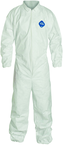 Tyvek® White Collared Zip Up Coveralls w/ Elastic Wrist & Ankles - Large (case of 25) - Americas Tooling