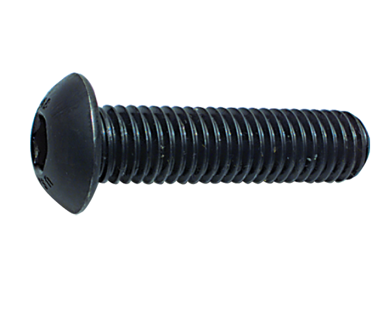 M8 - 1.25 x 35 - Black Finish Heat Treated Alloy Steel - Cap Screws - Button Head - Americas Tooling