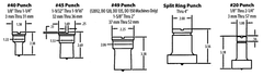 020018 No. 40 9/16 x 3/4 Oval Punch - Americas Tooling