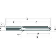 25005S-075L-T-A® Spade Blade Holder - Straight Flute- Series 0.5 - Americas Tooling