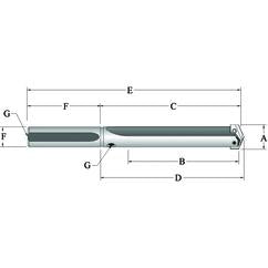 25010S-100L Spade Blade Holder - Straight Flute- Series 1 - Americas Tooling