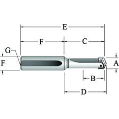 22015S-075L Straight T-A® Spade Blade Holder - Straight Flute- Series 1.5 - Americas Tooling