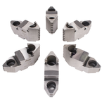 Hard Top Jaws for Scroll Chuck 8" 6-Jaw 6 Pc Set - Americas Tooling