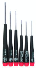 6 Piece - T6; T7; T8 x 40mm; T9; T10 x 50mm; T15 x 60mm - Precision Torx Screwdriver Set - Americas Tooling