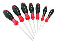 7 Piece - T9; T10; T15; T20; T25; T27; T30 - Torx Ball Ened SoftFinish® Cushion Grip Screwdriver Set - Americas Tooling