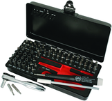 Master Tech 65 Piece Set - ESD Handle, MIni Ratchet and MicroBits In Metal Storage Box - Americas Tooling