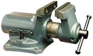 SBV-100, Super-Junior Vise, Swivel Base, 4" Jaw Width, 2-1/4" Jaw Opening - Americas Tooling