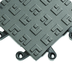 ErgoDeckÂ General Purpose SolidÂ Ergonomic Tiles - 8" x 18" x 7/8" Thick - Charcoal - Americas Tooling