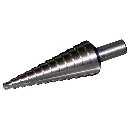 ‎3/16-1/2 × 1/16 RHC HSS 118 Degree Split Point Step Drill - Bright - Exact Industrial Supply