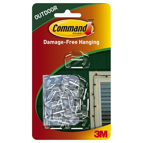 Command Outdoor Light Clips Value Pack 17017CLRAWVPES - Exact Industrial Supply