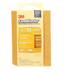 3M SandBlaster EDGE DETAILING Sanding Sponge 9564 180 grit 4 1/2″ × 2 1/2 × 1″ - Americas Tooling