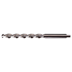 17/64 RHS / RHC HSS 118 Degree Notched Point HSS Parabolic Taper Length Drill - Bright - Exact Industrial Supply