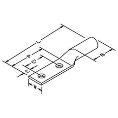 3M Scotchlok Copper Two Hole Long Barrel Lug 31141 up to 35 kV 3/0 AWG Orange - Americas Tooling