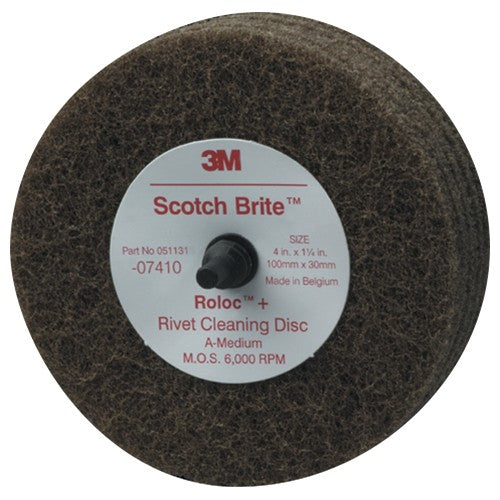 ‎Scotch-Brite Rivet Cleaning Disc 07410 4″ × 1-1/4″ A MED - Americas Tooling