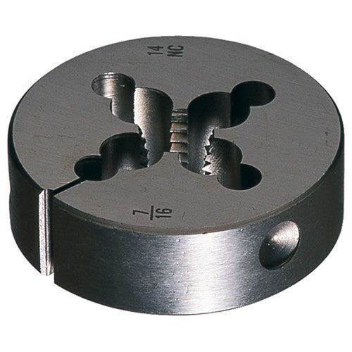 #12–24 1″ OD 6382 HSS Round Adjustable Die - Exact Industrial Supply