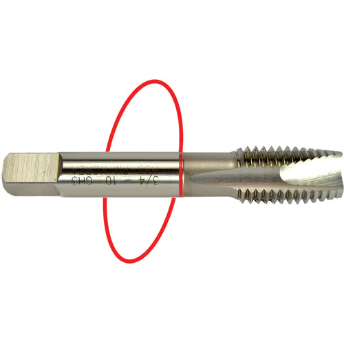 ‎4-40 Dia-H2-2 FL-Std Spiral Point Tap - Red Ring - Americas Tooling