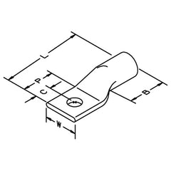 3M Scotchlok Copper One Hole Lug 30045 up to 35 kV 4/0 AWG Stud Size 1/2 (12) Purple - Americas Tooling