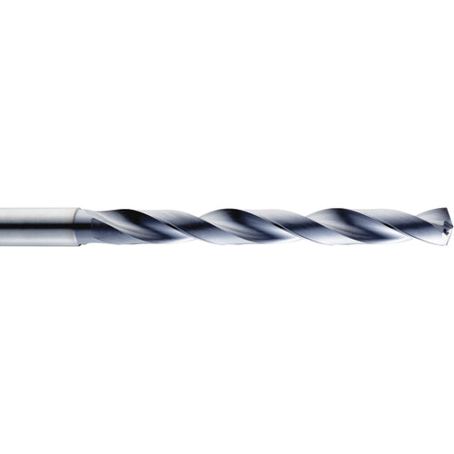 Q Dia. x 10 mm Shank × 61 mm Flute Length × 103 mm OAL, 5xD, 145°, TA, 2 Flute, Coolant Thru, Round Solid Carbide Drill - Exact Industrial Supply