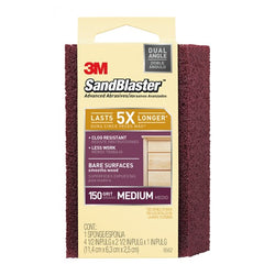 ‎3M SandBlaster EDGE DETAILING Sanding Sponge 9562 150 grit 4-1/2″ × 2-1/2 × 1″ - Americas Tooling