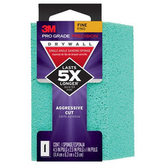 3M Pro Grade Precision Drywall Edge Detailing Angled Sanding Sponge Fine grit 30904FPSA 2.5 × 4.5 × 1″ - Americas Tooling