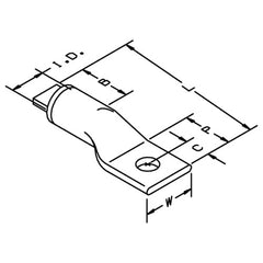 3M Scotchlok Copper One Hole Long Barrel Lug 31041 up to 35 kV 3/0 AWG Orange - Americas Tooling