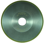 6 x 3/4 x 1-1/4'' - 1/8'' Abrasive Depth - 150 Grit - 45 Degree Angle Type 15V9 Diamond Dish Wheel - Americas Tooling