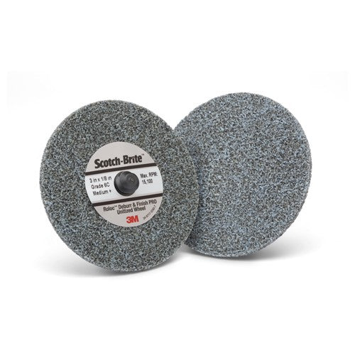 Scotch-Brite Roloc Deburr and Finish PRO Unitized Wheel TR 3″ × 1/8″ x NH 6C MED+ - Americas Tooling