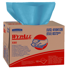 12.5 x 16.8'' - Package of 160 - WypAll X80 Brag Box - Americas Tooling